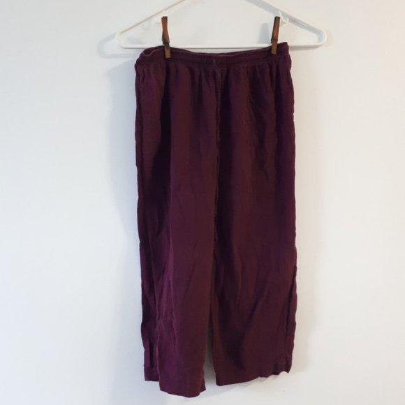 Burgundy Capri Pant - Picture 1 of 2